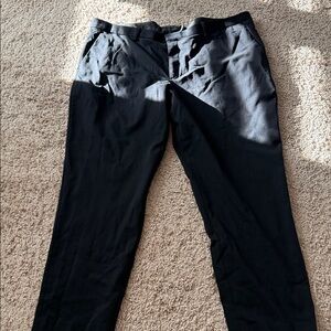 Express Men's Black Dress Pants - Slim Straight